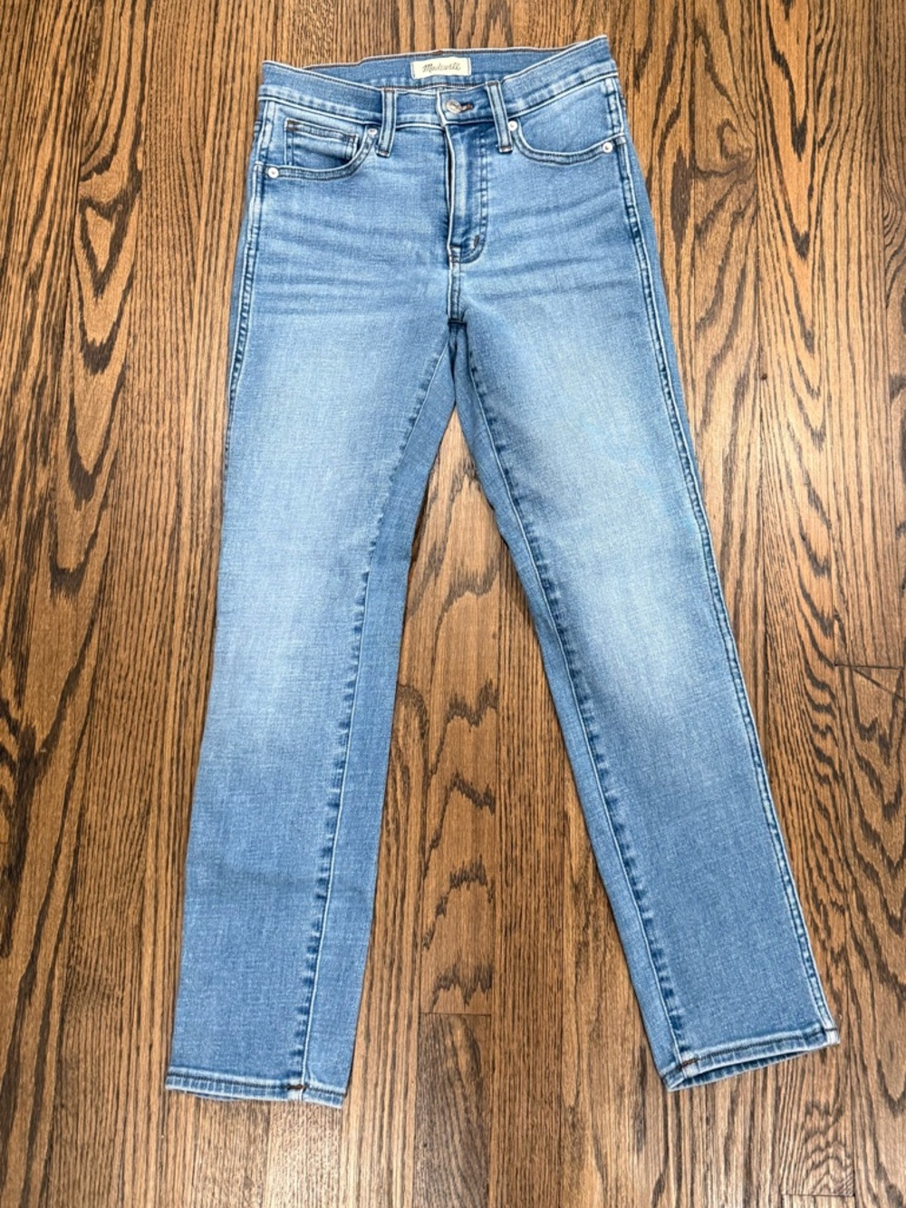 Madewell High-Rise Slim Jeans in Light Blue Denim